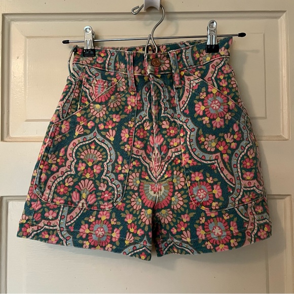 MOTHER High Waist the curbster short under the rug wash floral print - Picture 1 of 7